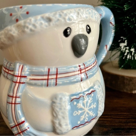 Pier1|Winter Ceramic Hand-Painted Handcrafted Pigeon Themed Mug Coffee Cocoa NEW - Picture 2 of 6